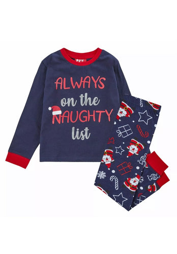 NAUGHTY LIST- Matching Family Christmas Pyjamas YOUNGER KIDS